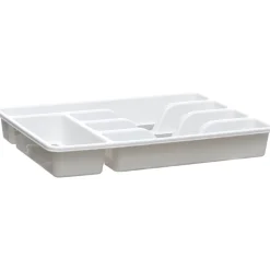 Range couvert blanc fond silicone gris 5 compartiments