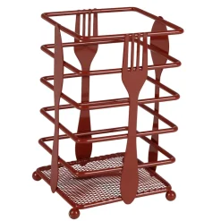 Range couvert métal design cuillère fourchette couteau 10x10xH16,5cm