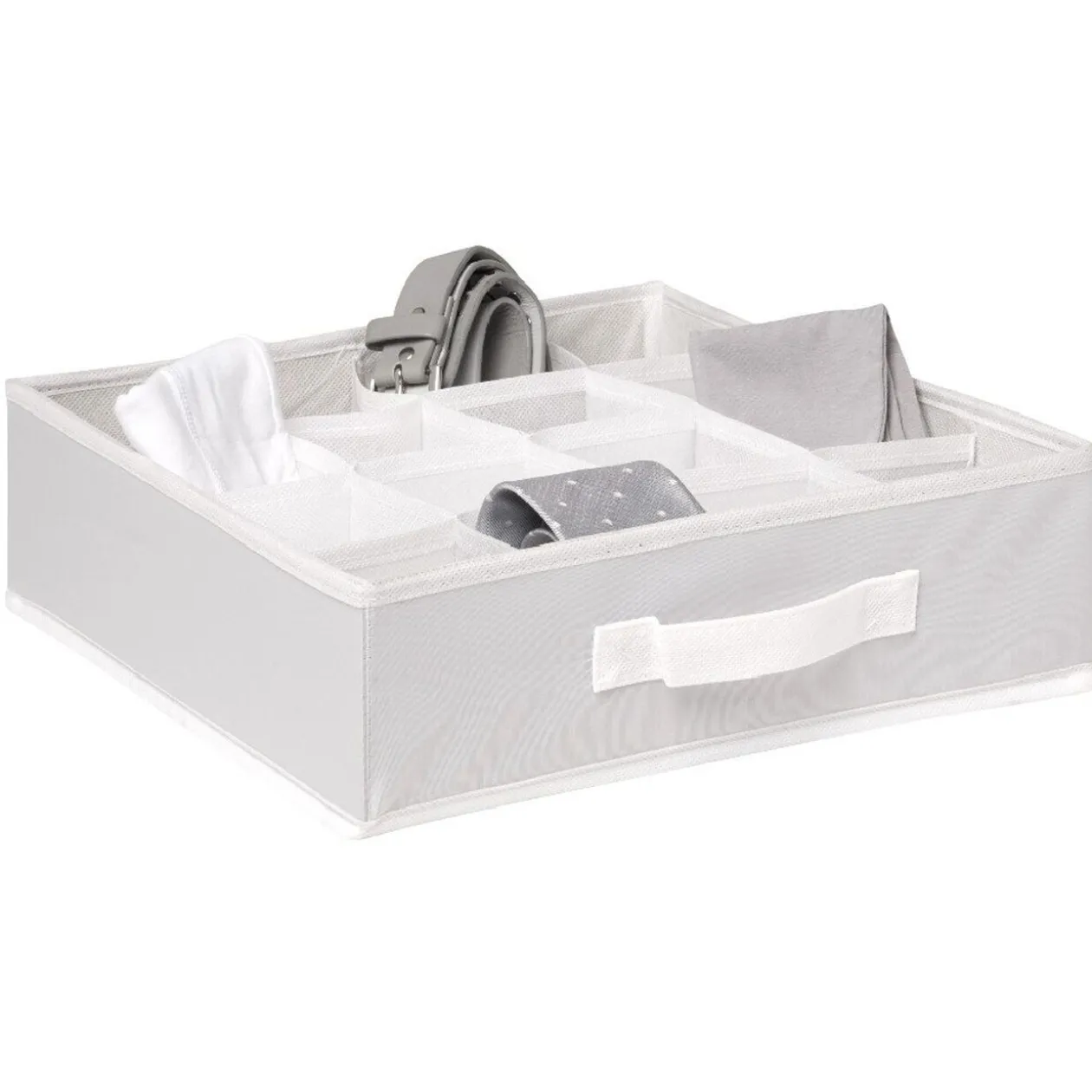 Range sous vêtements 16 compartiments blanc