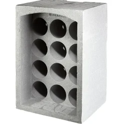 Range-bouteilles 12 emplacements gris