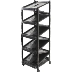 Range-chaussures téléscopique plastique noir