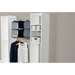 Rangement à compartimentx4 à suspendre polyester et carton