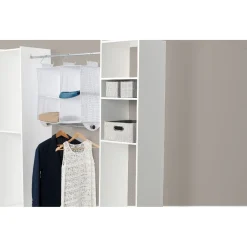 Rangement à compartimentx4 à suspendre polyester et carton