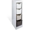 Rangement 4 niveaux pour casier blanc