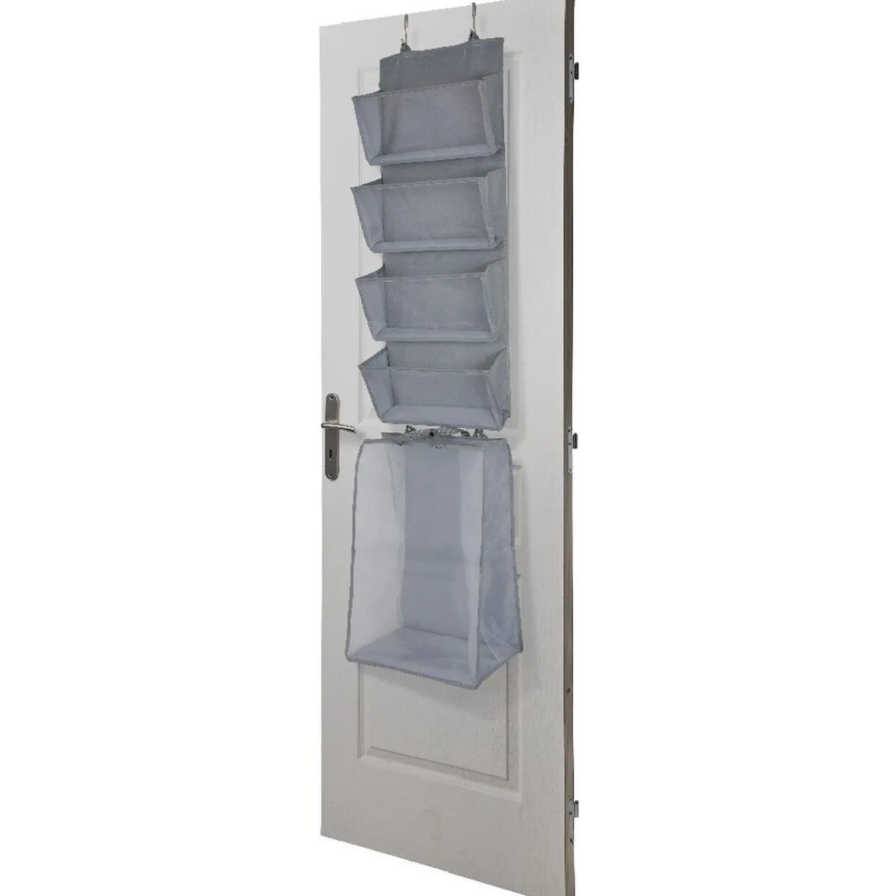 Rangement à suspendre 4 tiroirs et 1 panier à linge
