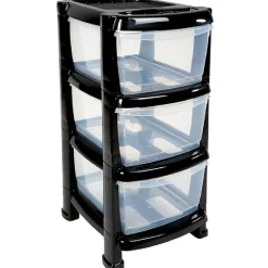 Rangement 3 tiroirs plastique