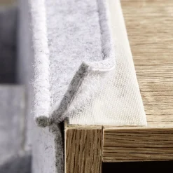 Rangement Box Cube pochette feutrine gris clair 34x30cm