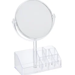 Rangement pour cosmétique avec miroir 9 compartiments 20x15xH5cm