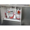 Rangement sous évier extensible argenté