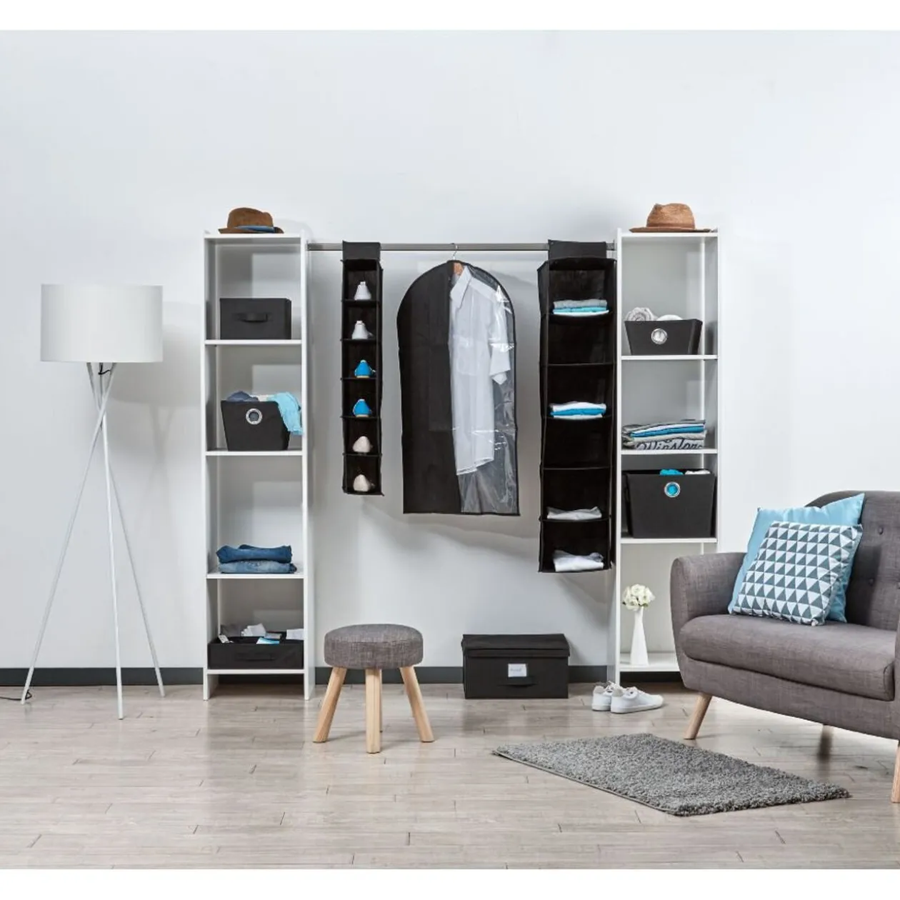 Rangement sous vêtements 16 compartiments 39x12xH3cm