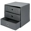 Rangement textile Box Cube 3 tiroirs 31x29x31cm