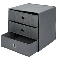 Rangement textile Box Cube 3 tiroirs 31x29x31cm