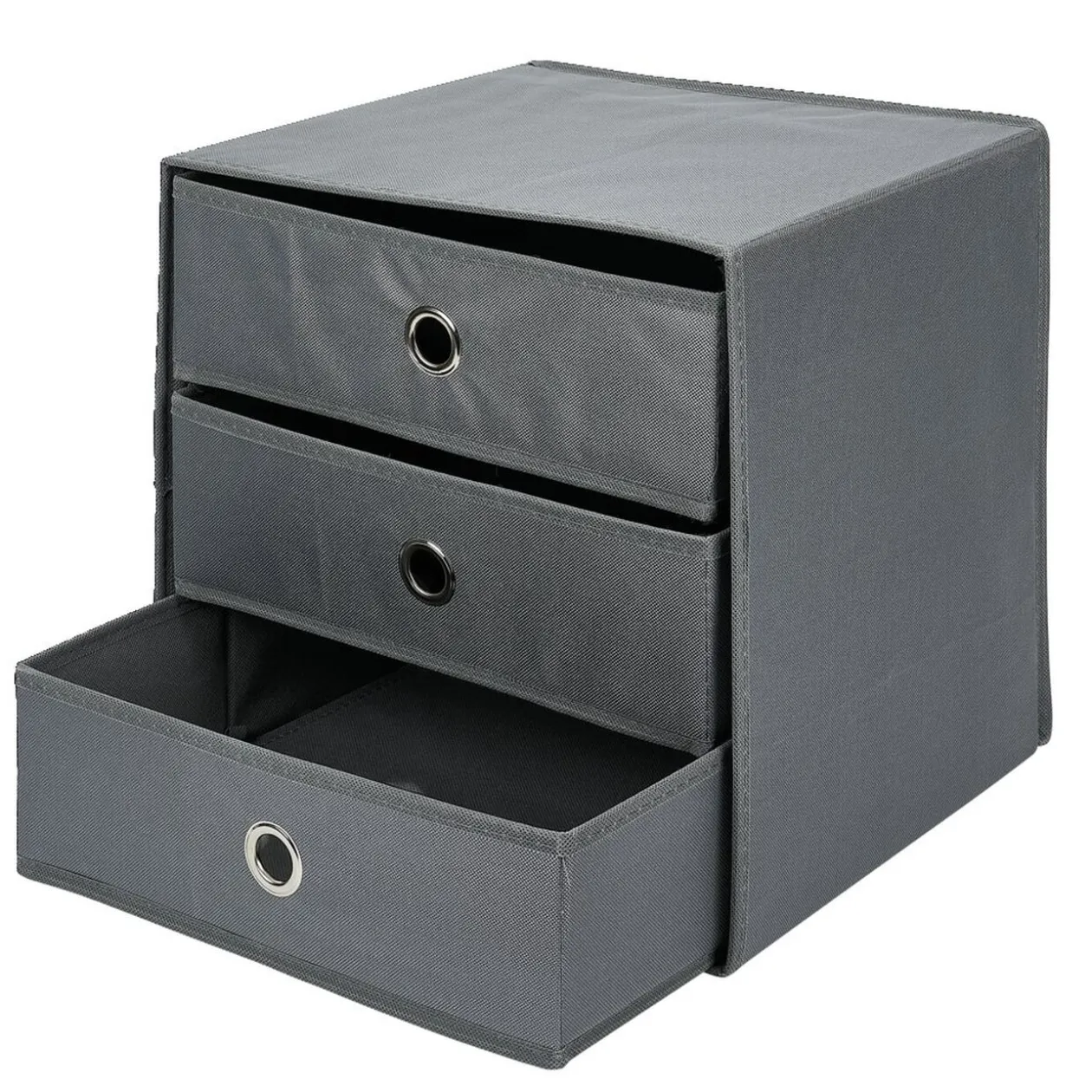 Rangement textile Box Cube 3 tiroirs 31x29x31cm