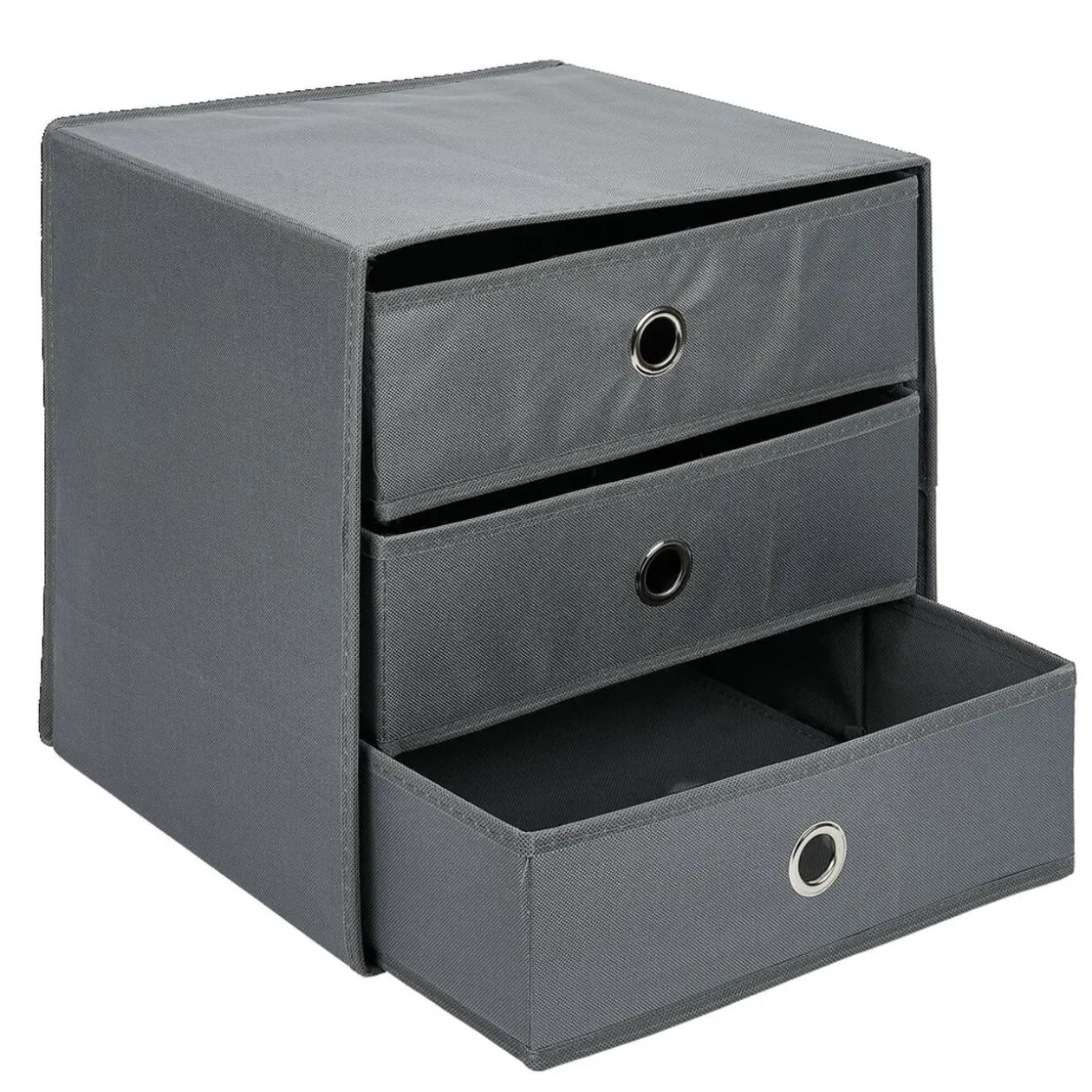 Rangement textile Box Cube 3 tiroirs 31x29x31cm