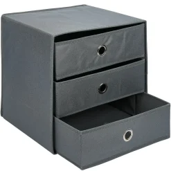 Rangement textile Box Cube 3 tiroirs 31x29x31cm