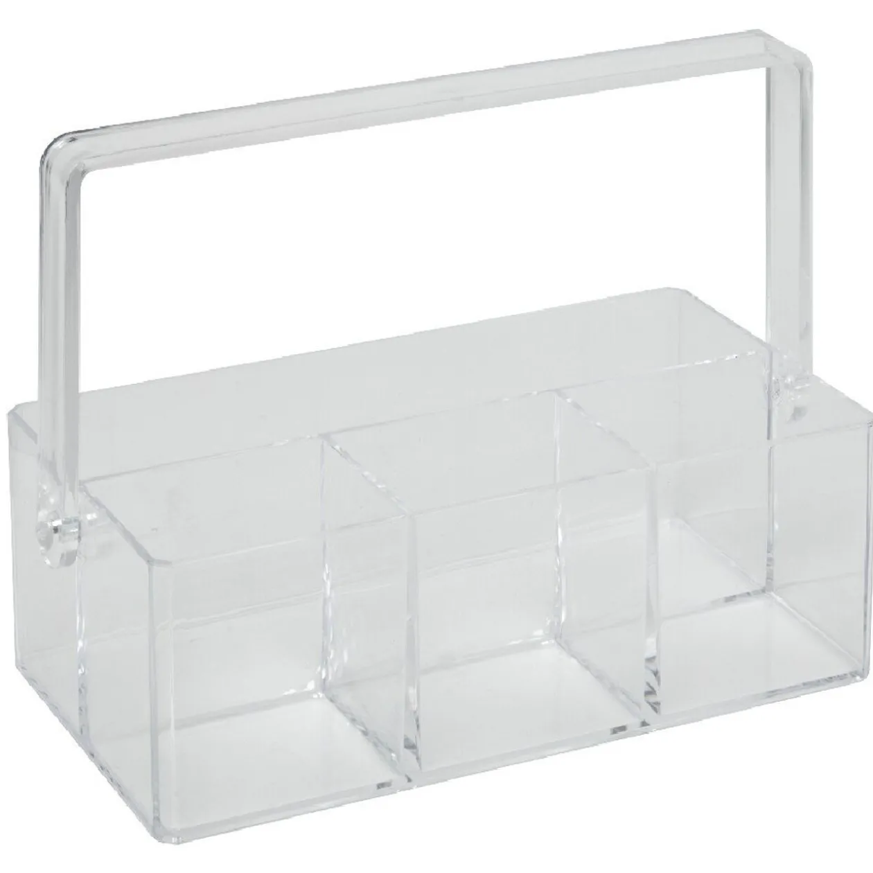 Rangement transparent avec anse 6 compartiments