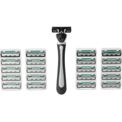 Rasoir homme avec 20 recharges 3 lames