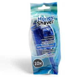 Rasoir jetable 2 lames Money Shaver bleu x10