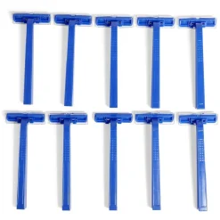 Rasoir jetable 2 lames Money Shaver bleu x10