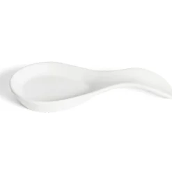 Repose cuillère en dolomite blanc 21,6x10x2,9cm