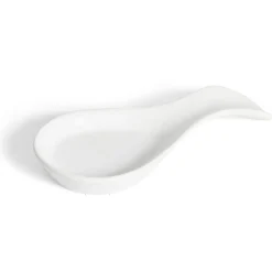 Repose cuillère en dolomite blanc 21,6x10x2,9cm