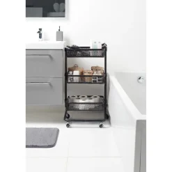 Resserre légumes cuisine noir 4 roulettes