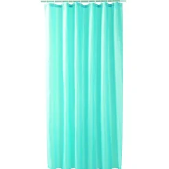 Rideau de douche bleu clair