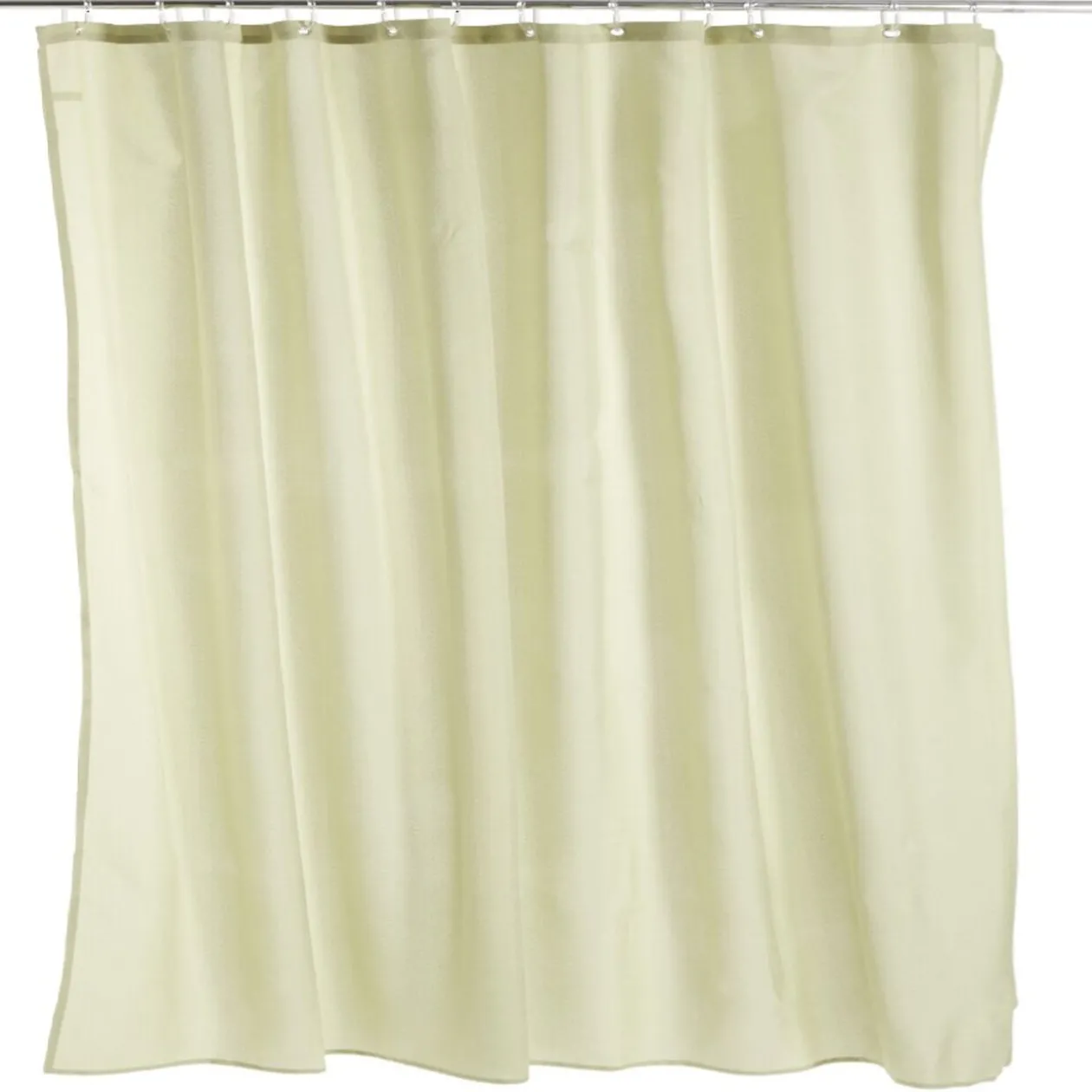 Rideau de douche effet lin 180x200cm polyester vert amande