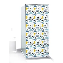Rideau de douche motif dinosaure multicolore 180x200cm