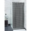 Rideau de douche motif ethnique noir et blanc