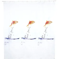 Rideau de douche motif poissons