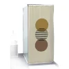Rideau de douche motif rond marron et brun 180x200cm 100% polyester