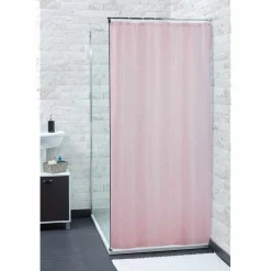 Rideau de douche rose uni