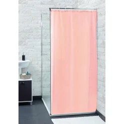 Rideau de douche rose uni