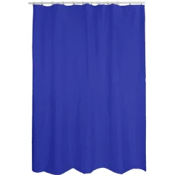 Rideau de douche uni bleu