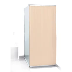 Rideau de douche uni rose 180x200cm