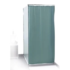 Rideau de douche uni vert 180x200cm 100% polyester