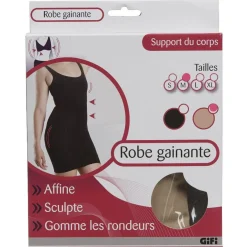 Robe gainante femme couleur noir ou chair