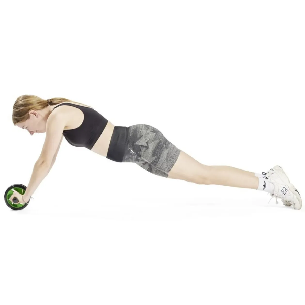 Roue abdominale avec poignées confort et tapis