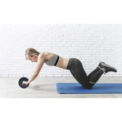 Roue abdominale musculation noir Ø18xL25,5cm