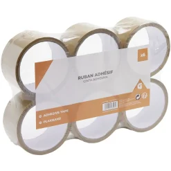 Rouleau adhésif marron x6