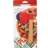 Roulette à pizza rouge manche bois