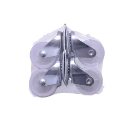 Roulette en plastique blanc - Lot de 4