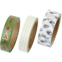 Ruban adhésif fantaisie Color block x3