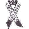 Ruban pour cheveux motif léopard noir et blanc