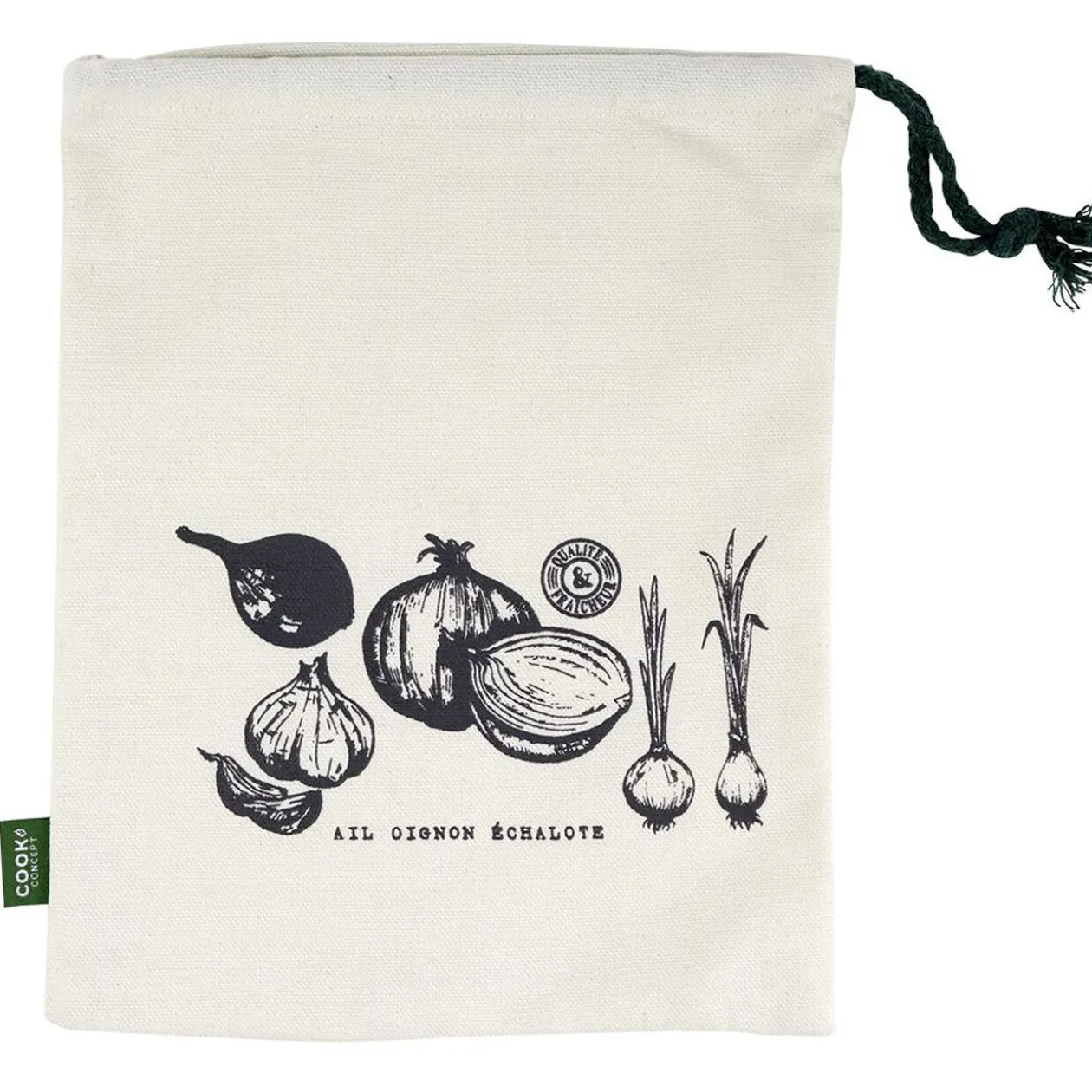 Sac de conservation réutilisable ail oignons et échalotes