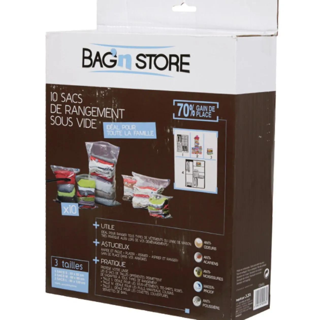 Sac de rangement sous vide x10