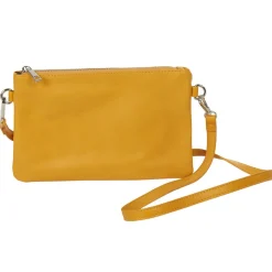 Sac pochette à bandoulière moutarde