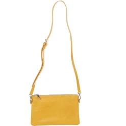 Sac pochette à bandoulière moutarde