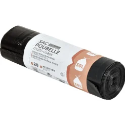 Sac poubelle 30 l avec anses